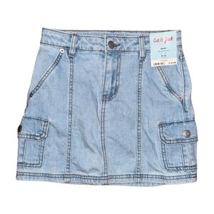 Cat & Jack Girls Denim Skirt Light Wash Size M (8) NWT
